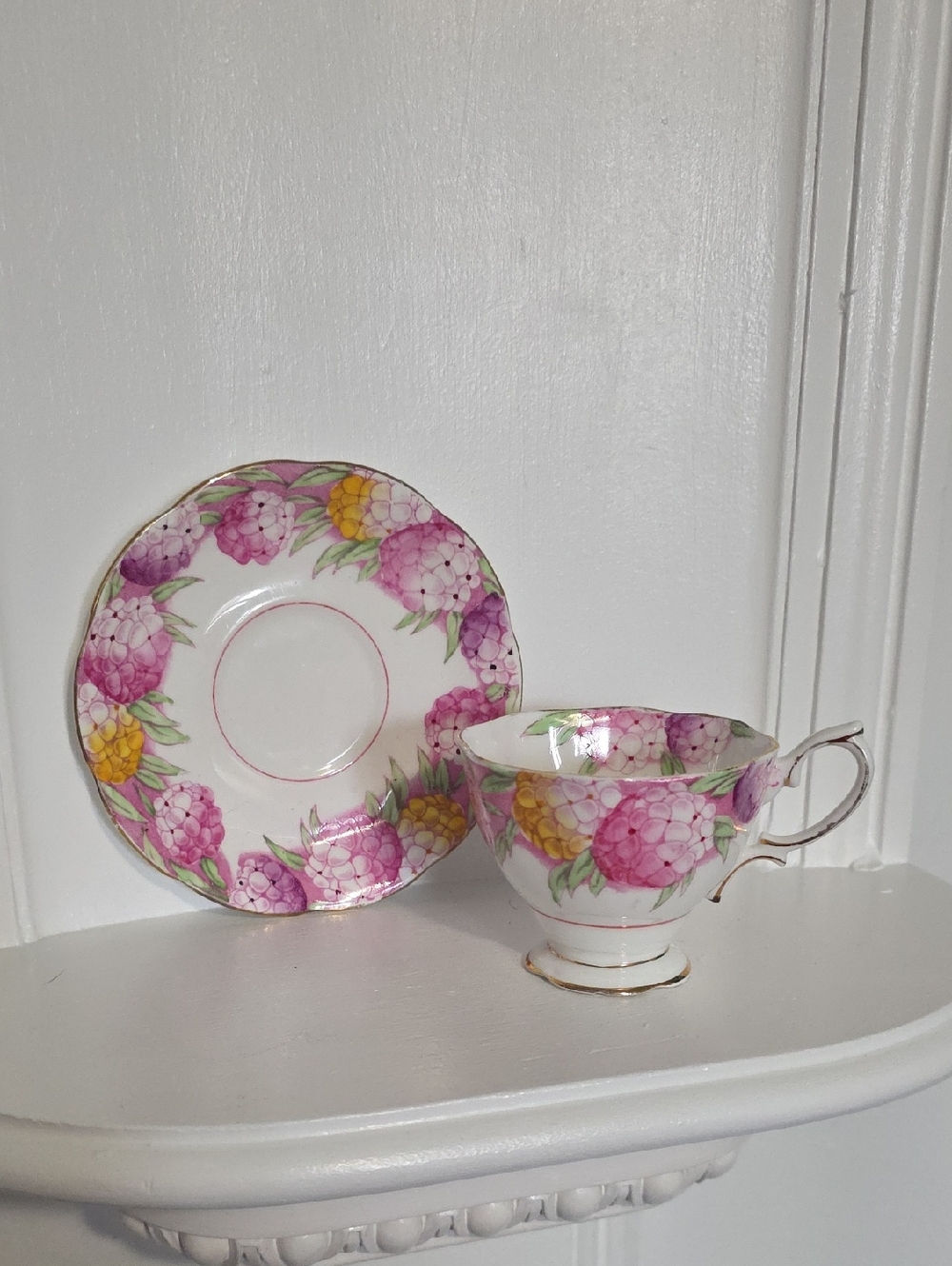 vintage Royal Albert teacup and saucer in the "Candytuft" pattern, England